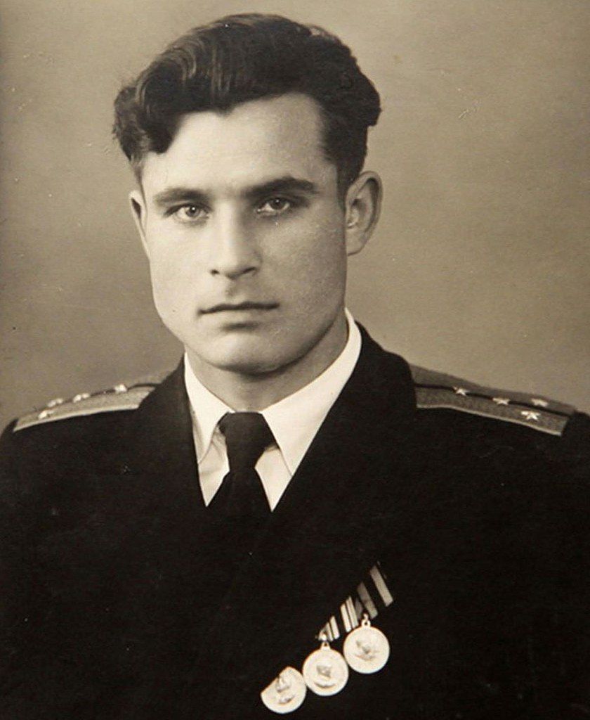 Portrait of Soviet naval officer Vasili Arkhipov, whose refusal to authorize a nuclear torpedo launch aboard submarine B-59 during the 1962 Cuban Missile Crisis is credited with preventing a nuclear exchange